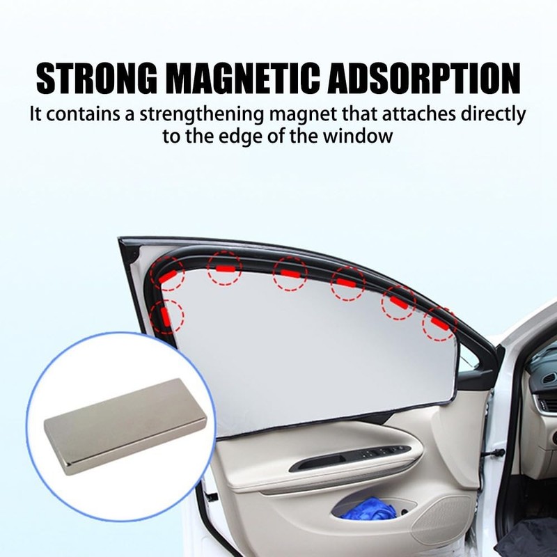 Car Window Shade, Car Side Window Magnetic Sun Visor, Auto