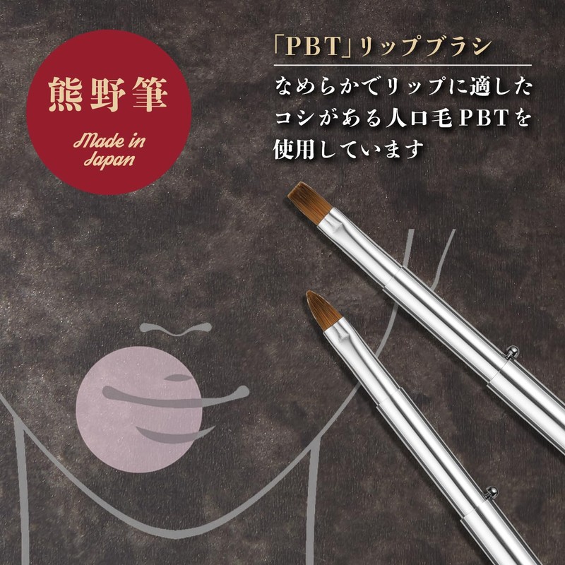 Kai KAI Cosmeup Cosmetic Makeup Brush, Slide Lip Brush, Flat