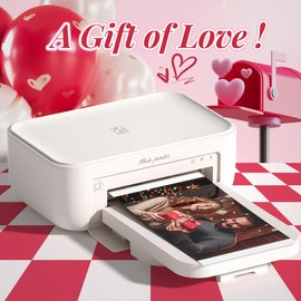 HPRT Photo Printer 4x6 – 4PASS Technology for Vibrant Prints, Wireless Wi-Fi, Instant Prints with AR Video Feature – Perfect Valentine's Gift - Color: White + 20 Sheets