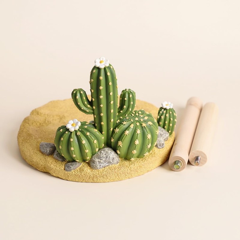 WAIT FLY Cactus Pattern Paper Towel Holder Stand Resin Tissue