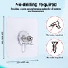 20pcs Self Adhesive Picture Hooks, Heavy Duty 26.5 lbs Load-Bearing