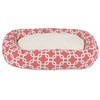 32 Inch Coral Links Sherpa Bagel Dog Bed