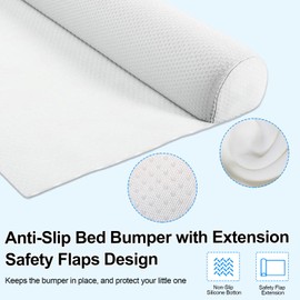 Inflatable Bed Rail, Fall Protection, 123 cm Bed Safety Gate for Children, Baby Bed Rail, Fall Protection with Machine Washable, Non-Slip and Cover for Baby, Elderly, Safety of Bed Edge Protection
