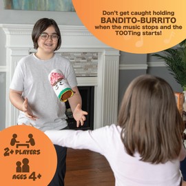 Bandito Burrito The Musical Passing Game for Kids 4+, Toss The Singing Plush in a Hot Potato-Style Game That Ends with a Toot