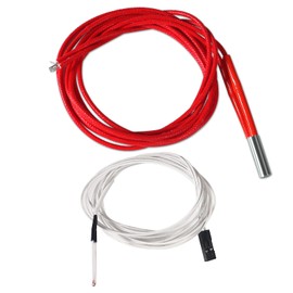 DIANN 2pcs 24V 40W 620 Ceramic Cartridge Heater with 2pcs 3950 100K NTC Thermistor with 1 Meter Wiring for RepRap 3D Printer Heatbed Hot End