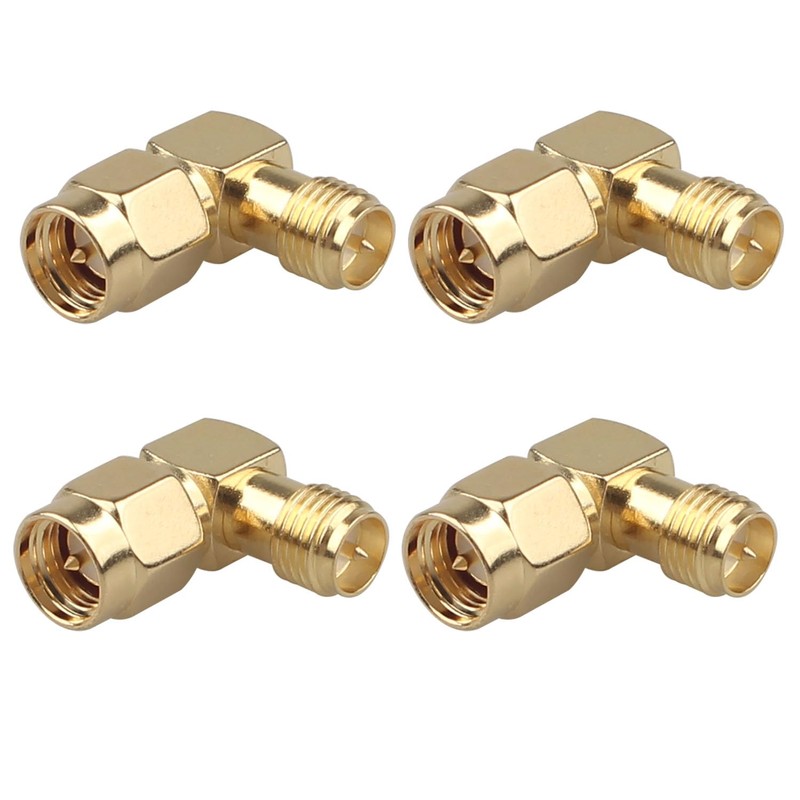 Futheda 4PCS SMA Male to RP-SMA Female (with Pin) Adapter