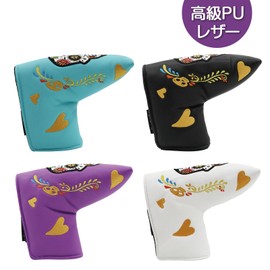 Putter Cover Headcover Fits Scotty Cameron Odyssey Pin for Mexico Skull (Purple)