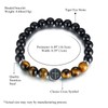 Cupimatch Pearl Bracelet Black Agate Stone with Cubic Zirconia Lava