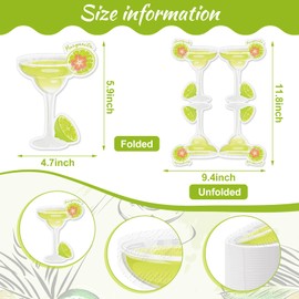 JarThenaAMCS 100Pcs Margarita Paper Napkin Summer Lime Margarita Glass Cocktail Napkin Margs And Matrimony Disposable Dinner Napkin For Bachelorette Mexican Fiesta Party Supplies