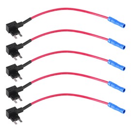 5pcs 12V Car Agregar un Fusible de Circuito Tap, Keenso Automotive Agregar un Circuito Fusible Adaptador Portafusible de Cuchilla (Mini Type) Fusibles