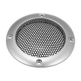 X AUTOHAUX 2" Car Speaker Grille Cover Mesh Trims Round Grille Silver Tone
