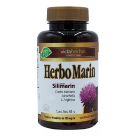 VIDA HERBAL Herbo Marin Silimarin C/90 Tabs De 700mg C/u Sabor Sin Sabor