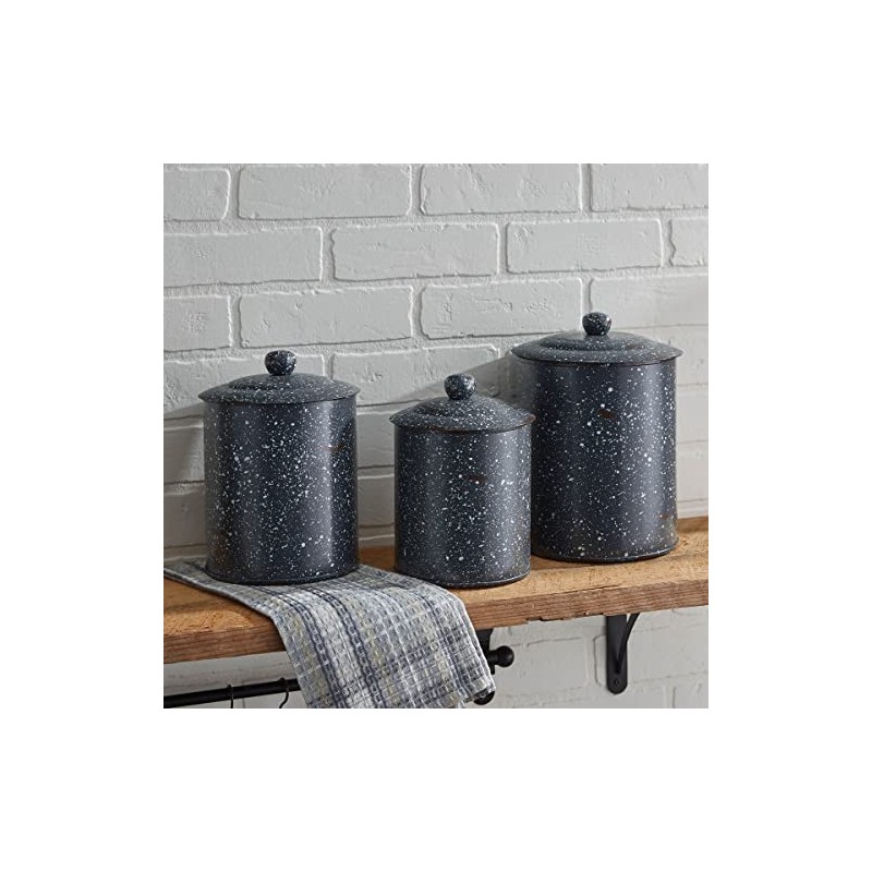 Park Designs Granite Enamelware Canisters Set Gray