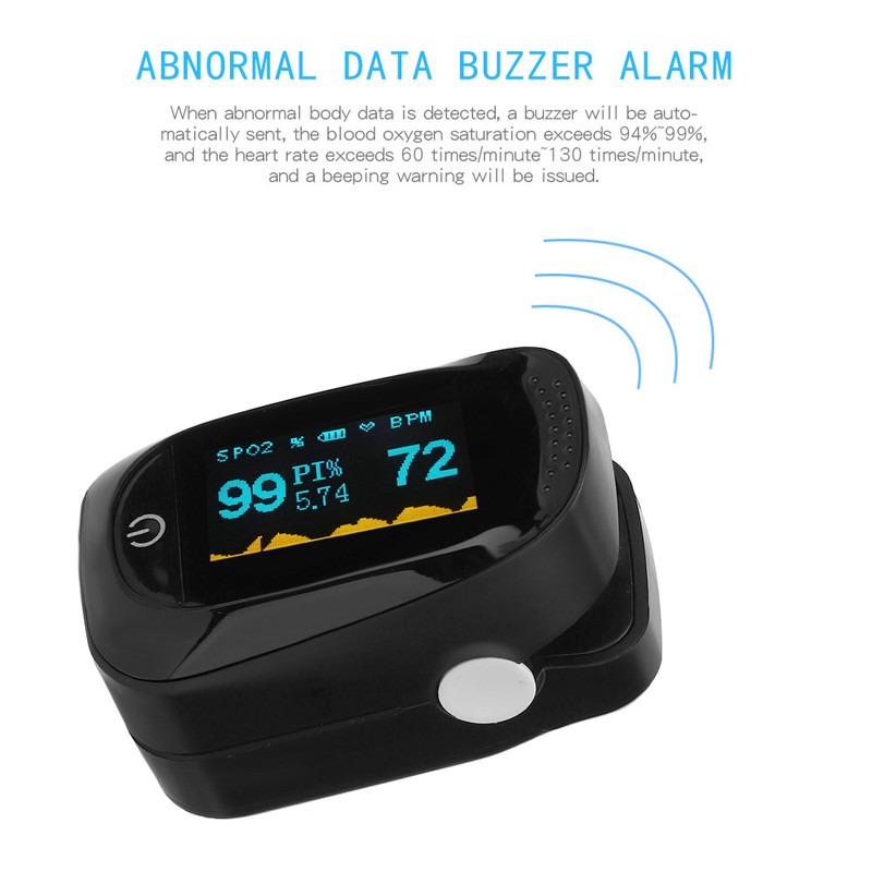 Fingertip Pulse Oximeter Blood Oxygen Saturation Pulse Rate Monitor Detector
