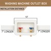 [1 Piece] Lingmfg Washing Machine Outlet Box 1/2 inch Press-Connect