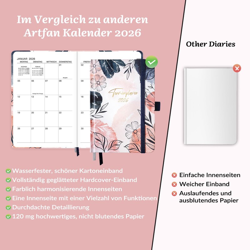 Calendar 2026 - Weekly Planner 2026 A6 from Jan -