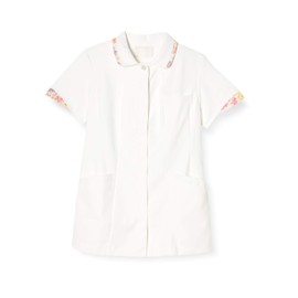 Laura Ashley LW803-12 Women's Nurse Jacket, off white/america pink