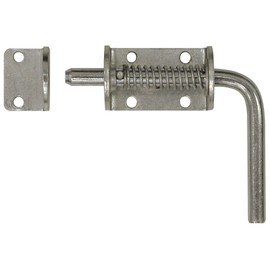 Buyers Products B2595LKB Spring Latch Assembly with Keeper, 1/2" Spring Loaded Latch Pin, Zinc-Plated, Ideal for Gate Latch, Utility Latch, Trailer Latch, Cage Latch