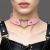 Alisitina Choker Necklace for Women,0.7" Width Soft Love Heart Adjustable