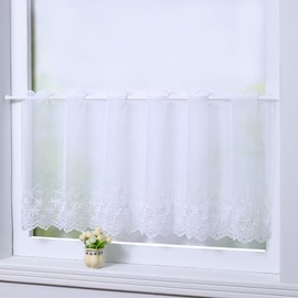 Joyswahl Jasmine, Voile Bistro Short Curtains with Eyelets
