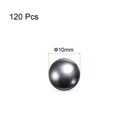 sourcing map 120pcs Precision Balls 10mm Diameter Carbon Steel Ball for Bearings, Silver