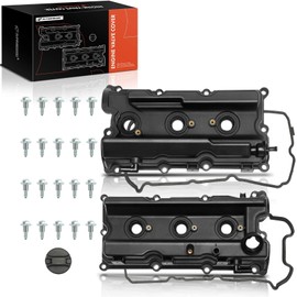 A-Premium Pair [2] Left Right Engine Valve Covers with Gasket & Bolts & Oil Filler Cap Compatible with 2005-2019 Nissan - Frontier, Pathfinder, Xterra, NV1500, NV2500, NV3500 - V6 4.0L VQ40DE
