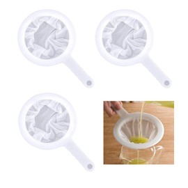 Dual-Mesh Baby Brine Shrimp Sieve Set, Wanfoou 3 Pcs Fine Mesh Strainers Nylon Sieves, 100 & 200 & 400 Mesh Aquarium Sieves for Hatchery, Safe Fish Net Separator for Fry & Eggs