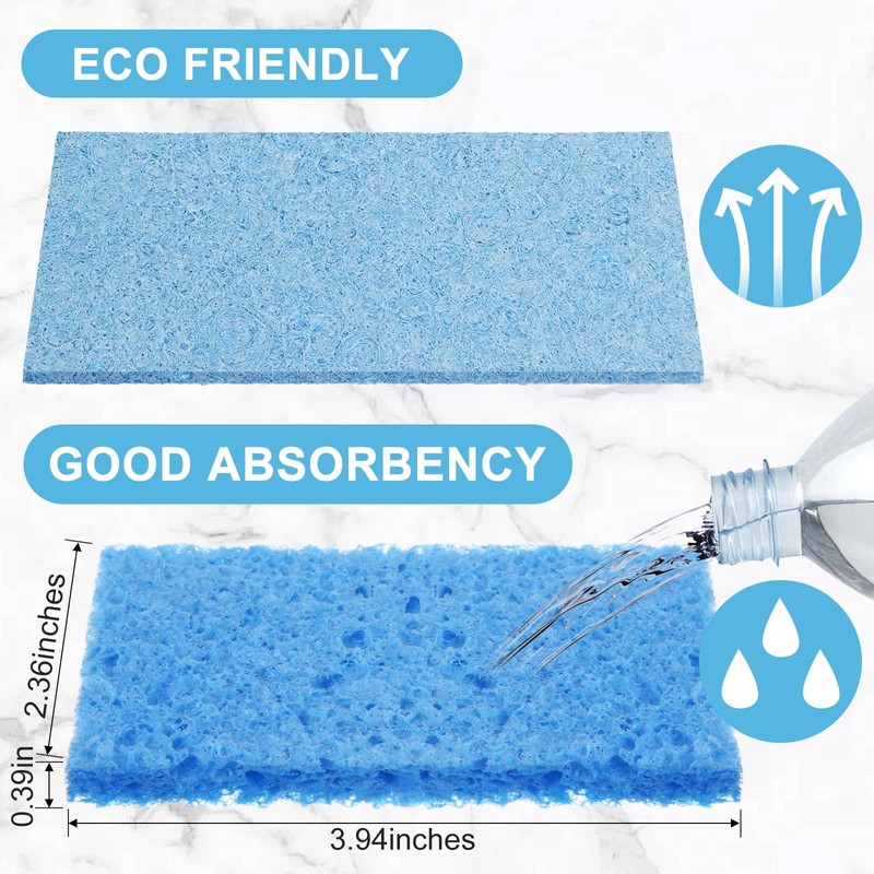 Zhengmy 100 Pieces Kitchen Sponge Bulk Natural Sponges for Dishes