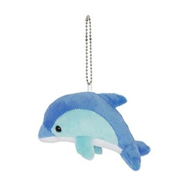 Aqua Stuffed Marine Anywhere and Friends Keychain Dolphin Blue 00080078 