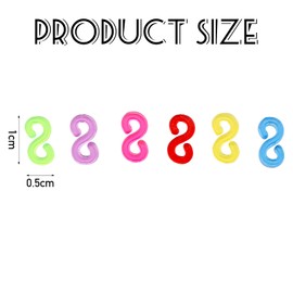 240 Pieces S Clips Loom Bands Clips Rubber Band Kit Plastic Connectors,Colourful Loom Bands S Clips,Suitable for Craft Making DIY Bracelet Woven Connector Necklace Jewelry Accessories(Color random)