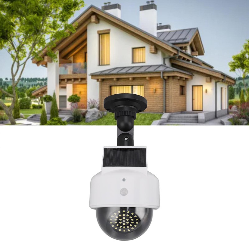 Solar Dummy Fake Camera Security Outdoor Solar Powered Simulated Surveillance
