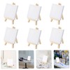Mini Canvas with Easel, Pack of 6 Mini Canvases with