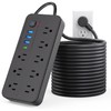 LUKITO Multicontacto Regleta 12 En1, Extensión Eléctrica con Protección contra