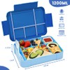 Bugucat Children's Lunch Box with Compartments, 1330 ml, Lunch Box,