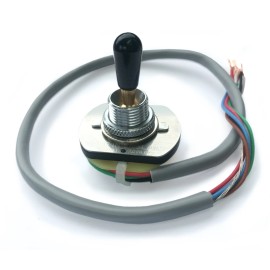 Free-way 3X3-07 prewired 3 Way 6 Position Toggle Switch, Nickel Black/Cream tips