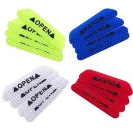 SHULLIN 16pcs Open Sign Car Door Sticker Door Reflective Sheet Car Sticker Door Open Collision Prevention Warning Sticker Reflective Safety Warning Tape Decal Car Door Reflective Sticker Car Door