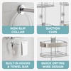 Zenna Home Expanding Shower Caddy, Rust-Resistant, Chrome with Brushed Accents