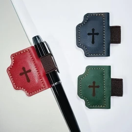 Lumbor37 Marcadores Magnéticos 3P, Marcapáginas de Cuero con Clip y Diseño de Cruz, Regalos para Mujeres, Hombres, Profesores y Amantes de la Lectura