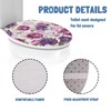 Oamsistay Purple Rose Toilet Lid Cover Soft Plush Seat Bathroom