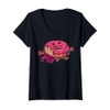 Womens Cute Cartoon Donut Character Design For Kids V-Neck T-Shirt