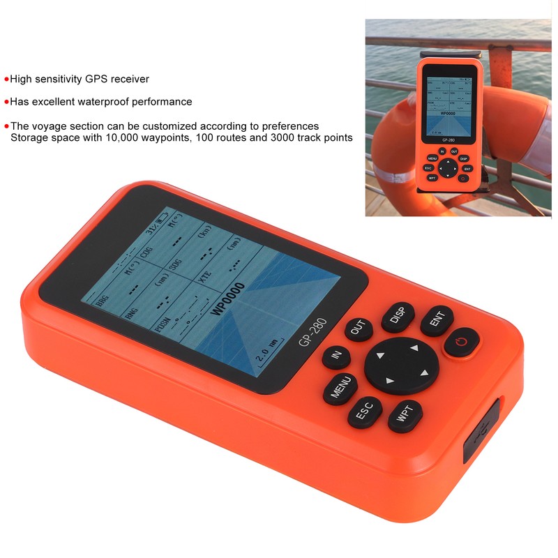 2.8in Handheld GPS Navigator High Sensitivity with MultiFunction Display Screen