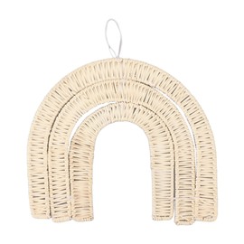 Rattan Rainbow Wall Decor Hand Crafted Nordic Style Natural Eco Friendly Woven Rainbow Wall Decor for Bedroom Home