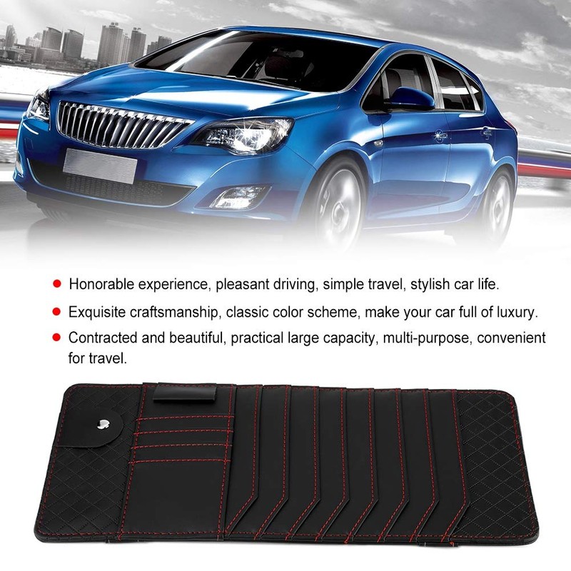 Ymiko CD Visor Car Sun Visor CD Holder Multi functional