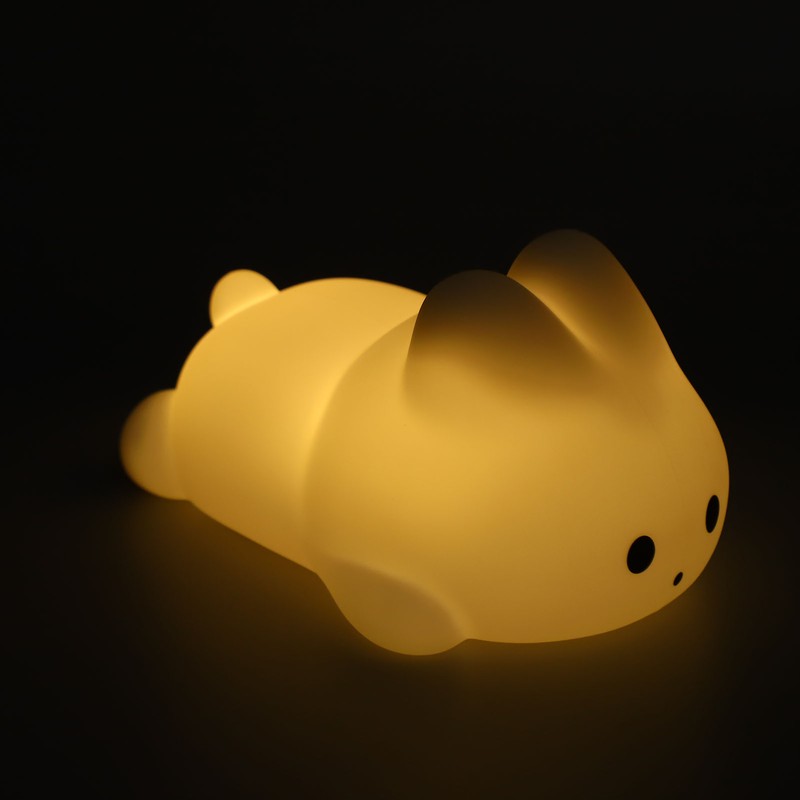 Cute Rabbit Night Light High Sensitivity Bunny Lamp Silicone Dimmable