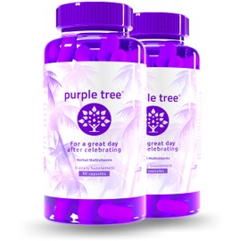purple tree Post-Celebration Wellness Supplement for After-Drink Support | Hydration & Liver Health | Dihydromyricetin DHM, Milk Thistle, Electrolytes, Vitamin B, Willow Bark, Quercetin (180 Pills)