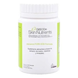 Glisodin Skin Nutrients Advanced Pure-SOD Suplemento Hipoalergénico 60 Cápsulas Hidratación Elasticidad Luminosidad de la Piel
