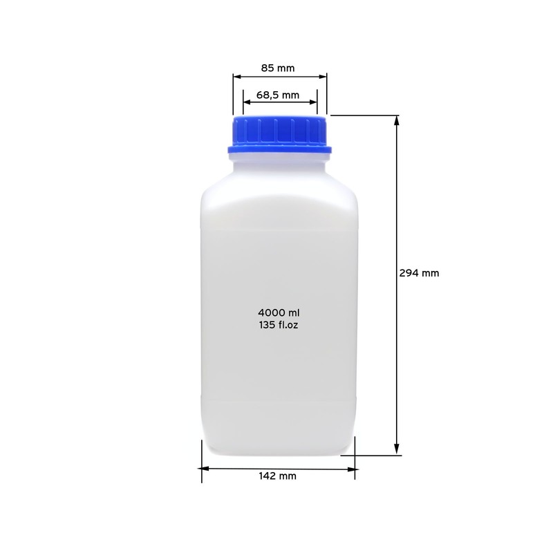 Octopus 1x 4000 ml wide mouth bottles with screw top,