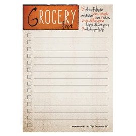 PRICARO A6 Parchment Shopping List (Pack of 5)