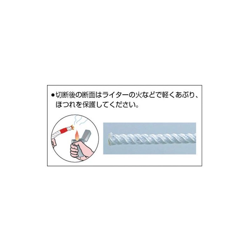 TRUSCO Nylon Rope 6 mm X 10 m with 3