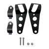 Pair Of Black Universal Fork Mount Headlight Brackets To Fit